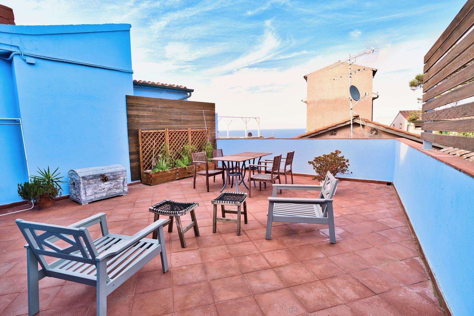 La terrazza azzurra della Suite Libeccio